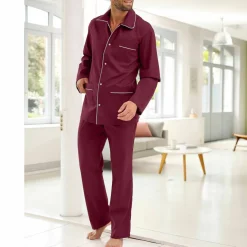 Pyjama uni popeline polyester/coton