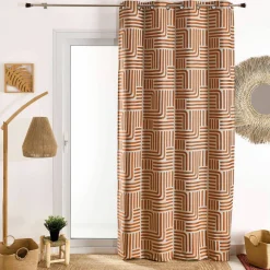 Rideau jacquard imprimé lignes