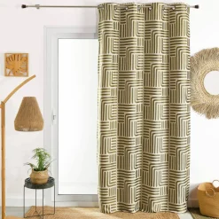 Rideau jacquard imprimé lignes
