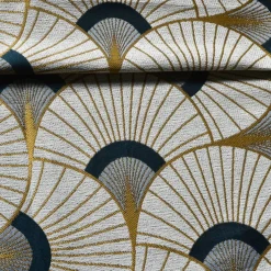 Rideau jacquard imprimé plumes de paon