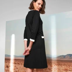 Robe bicolore, maille milano