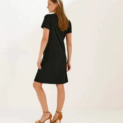Robe boutonnée en maille milano