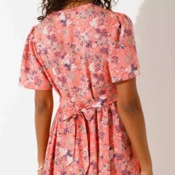 Robe boutonnée manches