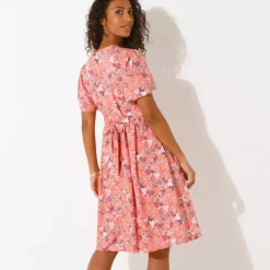 Robe boutonnée manches
