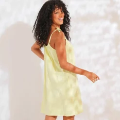 Robe bretelles tressées, gaze de coton