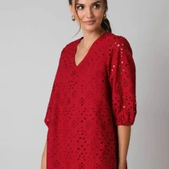 Robe broderie anglaise manches 3/4