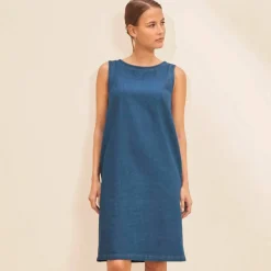 Robe chasuble en jean