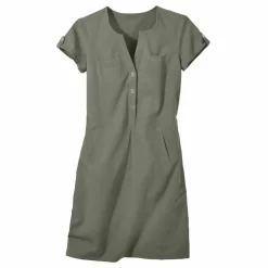 Robe col tunisien, coton léger