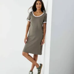 Robe courte bicolore, manches courtes