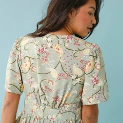 Robe courte boutonnée imprimée, Spécial Petites