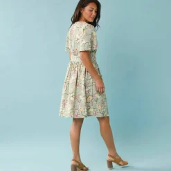 Robe courte boutonnée imprimée, Spécial Petites