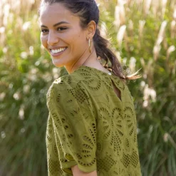 Robe courte broderie anglaise