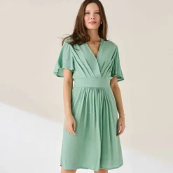 Robe courte effet cache-coeur