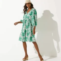 Robe courte imprimé fleuri