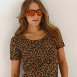 Robe courte imprimé léopard