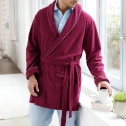 Robe de chambre courte maille polaire