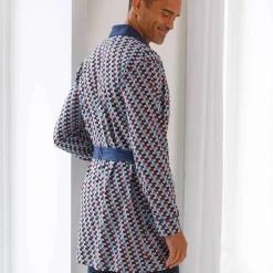 Robe de chambre imprimée courte imprimé graphique