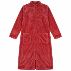 Robe de chambre zippée maille polaire texturée