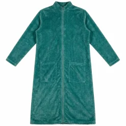 Robe de chambre zippée maille polaire texturée