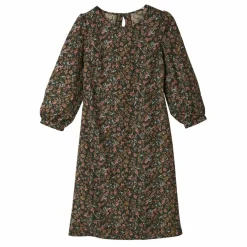 Robe droite manches 7/8ème imprimée