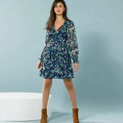 Robe en voile imprimé, Spécial Petites
