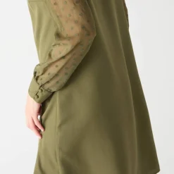 Robe housse manches plumetis