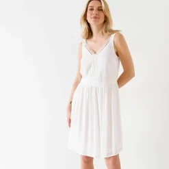 Robe imprimé fleuri et macramé
