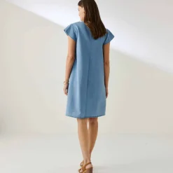 Robe jean macramé