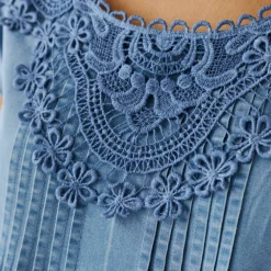 Robe jean macramé