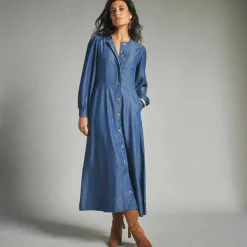 Robe longue boutonnée