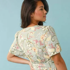 Robe longue boutonnée imprimée, Spécial Petites