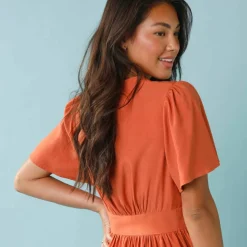 Robe longue boutonnée unie, Spécial Petites