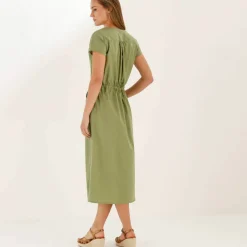 Robe longue en coton délavé