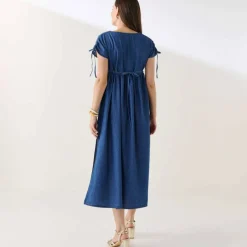 Robe longue en jean