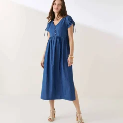 Robe longue en jean