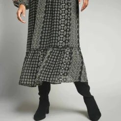 Robe longue en voile, imprimé ethnique