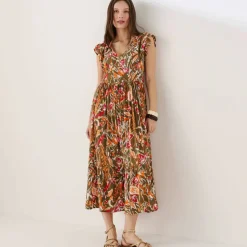 Robe longue imprimée sans manches