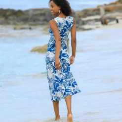 Robe longue imprimée sans manches