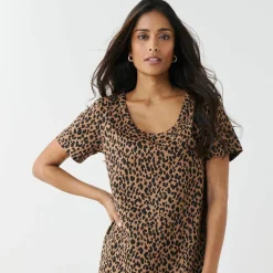 Robe longue imprimé léopard