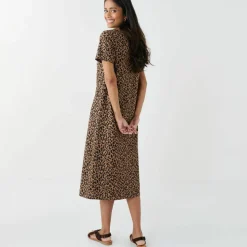 Robe longue imprimé léopard