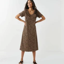 Robe longue imprimé léopard