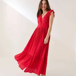 Robe longue unie sans manches