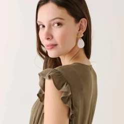 Robe longue unie sans manches