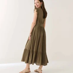 Robe longue unie sans manches