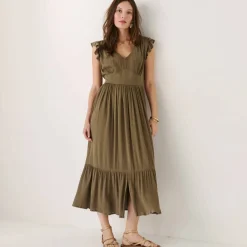 Robe longue unie sans manches