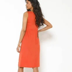 Robe plastron macramé