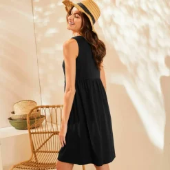Robe plastron macramé