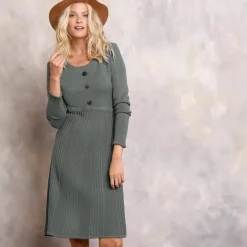 Robe pull boutonnée