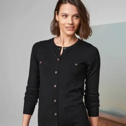 Robe pull boutonnée, manches longues