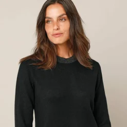 Robe pull détails brillants, 2 poches